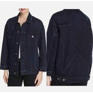 Pistola Distressed Denim Jacket with Star on Back XS/ Small